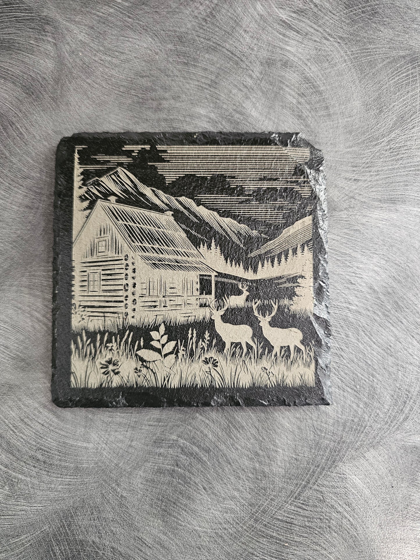 Coaster Slate Custom Engraved