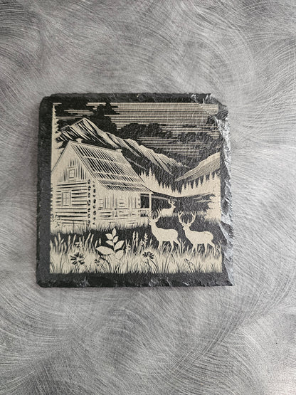 Coaster Slate Custom Engraved